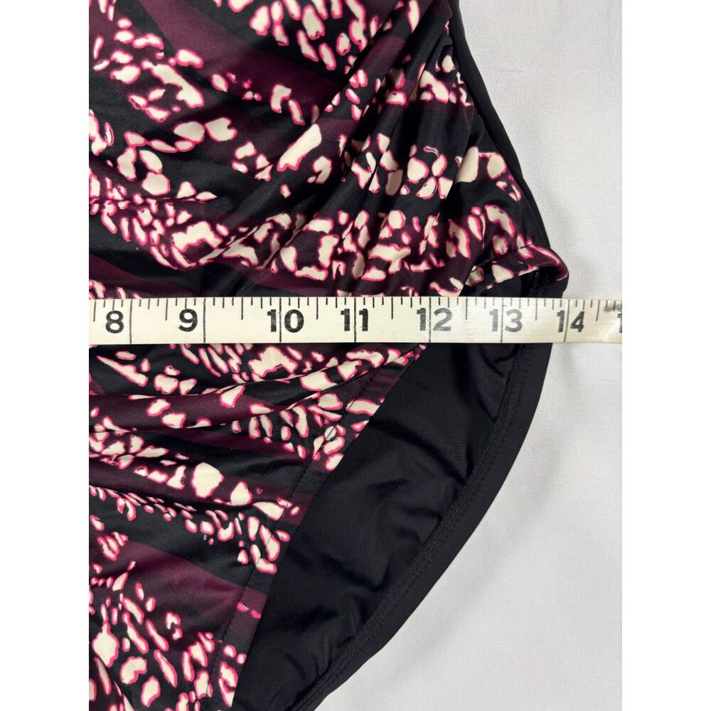 Aqua Green NWT Asymmetrical One Piece Swimsuit Size Medium Zebra Animal Print - Picture 9 of 12